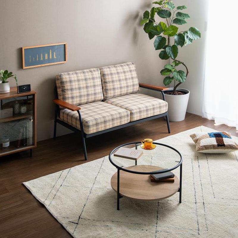 2台セット】商品名 BASUQ-2P バスク 二人掛けソファー SOFA 幅134cm 