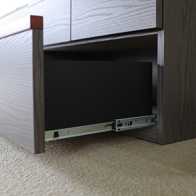 【ちゃもこページ】キャビネット グレー 棚 キャビネット リビングボード 115cm グレー木目柄 国産 日本製 木製