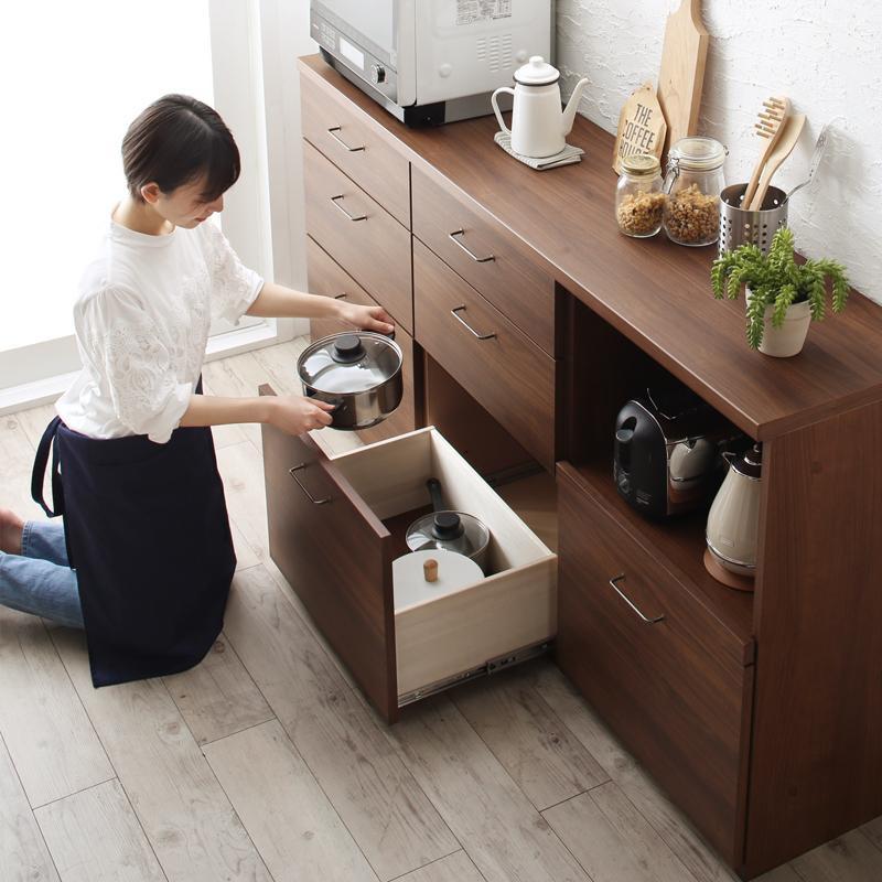 キッチンカウンター 幅180cm Bタイプ レンジ台＋引き出し2台