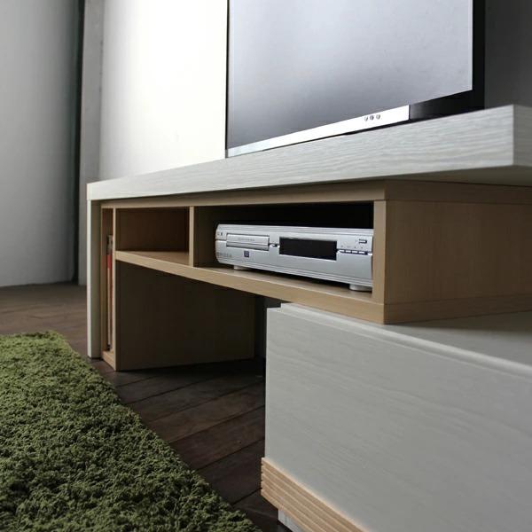 スライド テレビ台 テレビボード 伸縮 140〜230cm ホワイト木目 オーク
