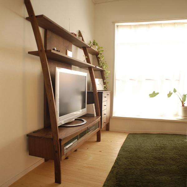 テレビ台 135cm テレビボード ブラウン色 日本製 無垢材