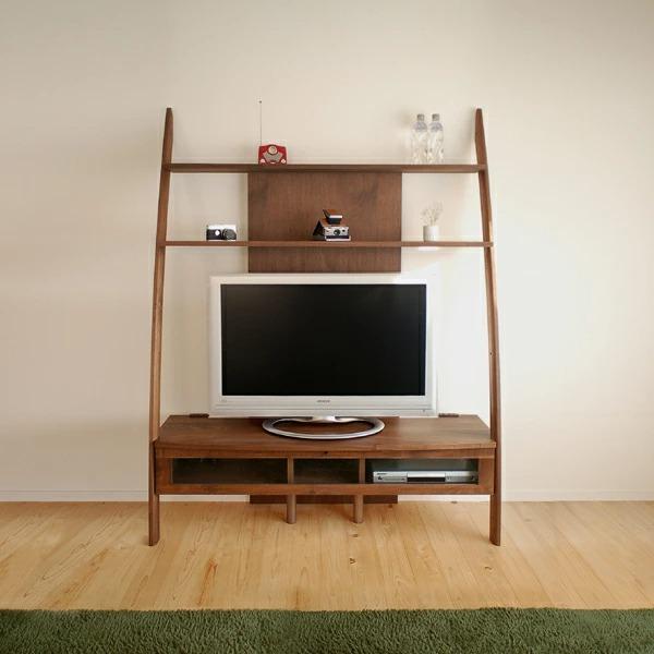テレビ台 135cm テレビボード ブラウン色 日本製 無垢材