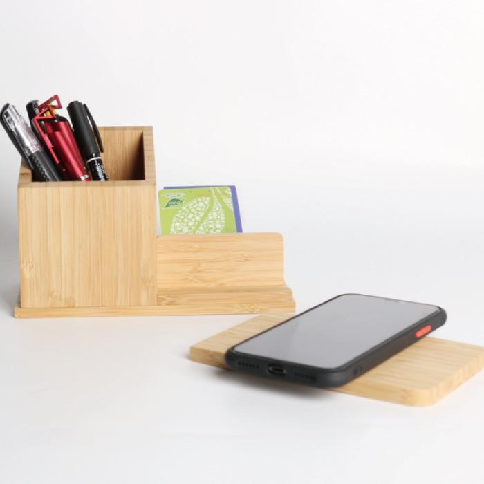 送料無料 ワイヤレス充電器 デスクオーガナイザー付 スタンド ペン立て