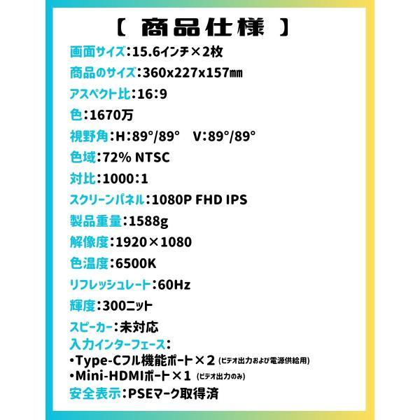 店長暴走！セール18200円引き☆15.6インチ デュアル モバイルモニター