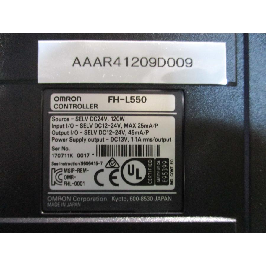 中古 OMRON FH-L550 FH-SM05R 小型白黒デジタルCCD カメラ*2 モニター