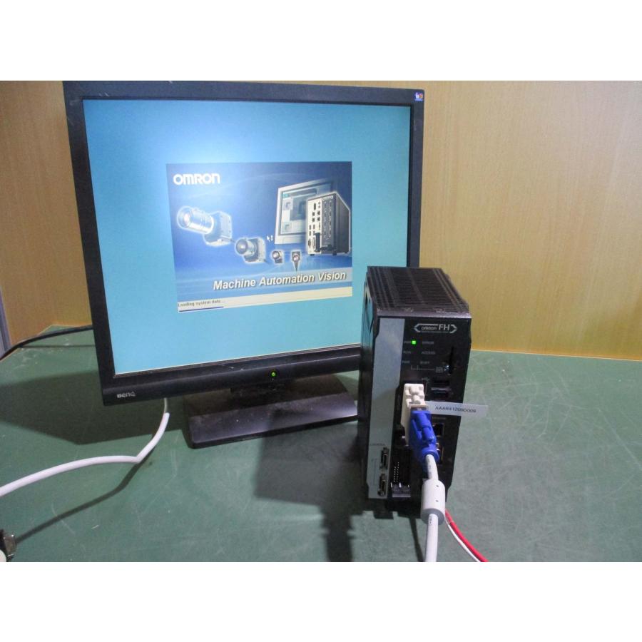 中古 OMRON FH-L550 FH-SM05R 小型白黒デジタルCCD カメラ*2 モニター