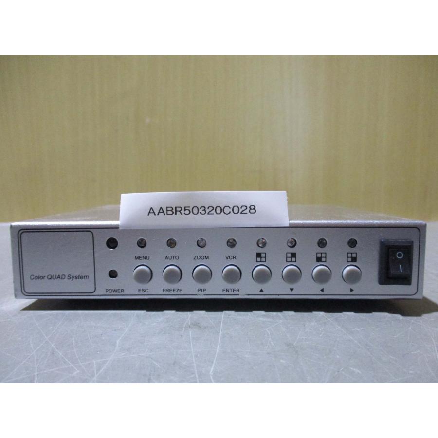 中古COLOR QUAD SYSTEM QUAD-400DX 画面4分割器 DC12V/1A