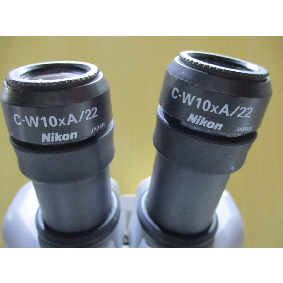 中古 NIKON 実体顕微鏡 標準スタンドセット C-PS/SMZ645 C-W10*A/22