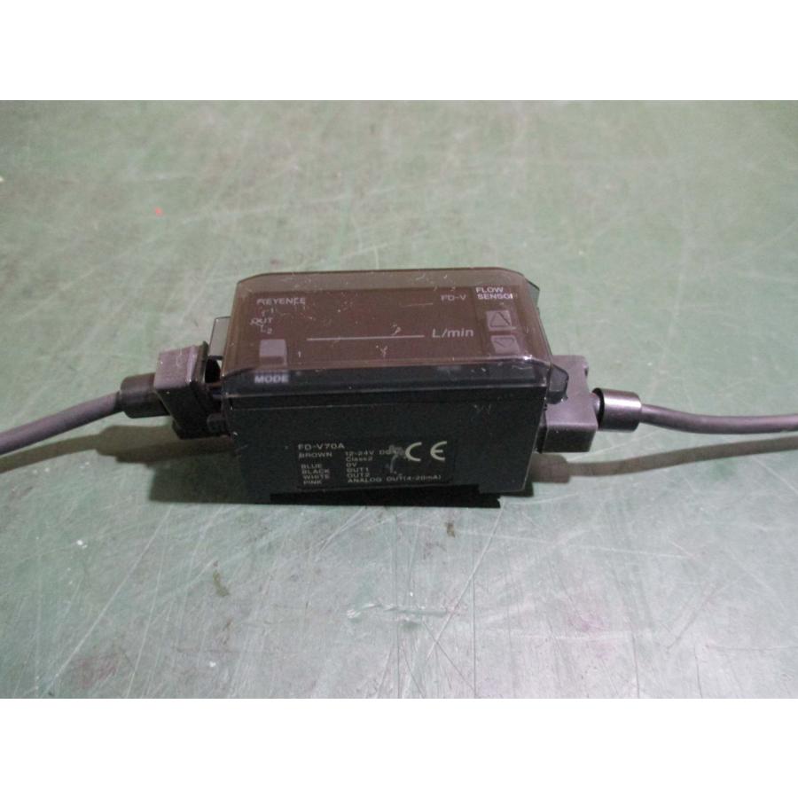 中古 KEYENCE 流量センサ アンプ FD-V70A / アンプ分離型デジタル流量 