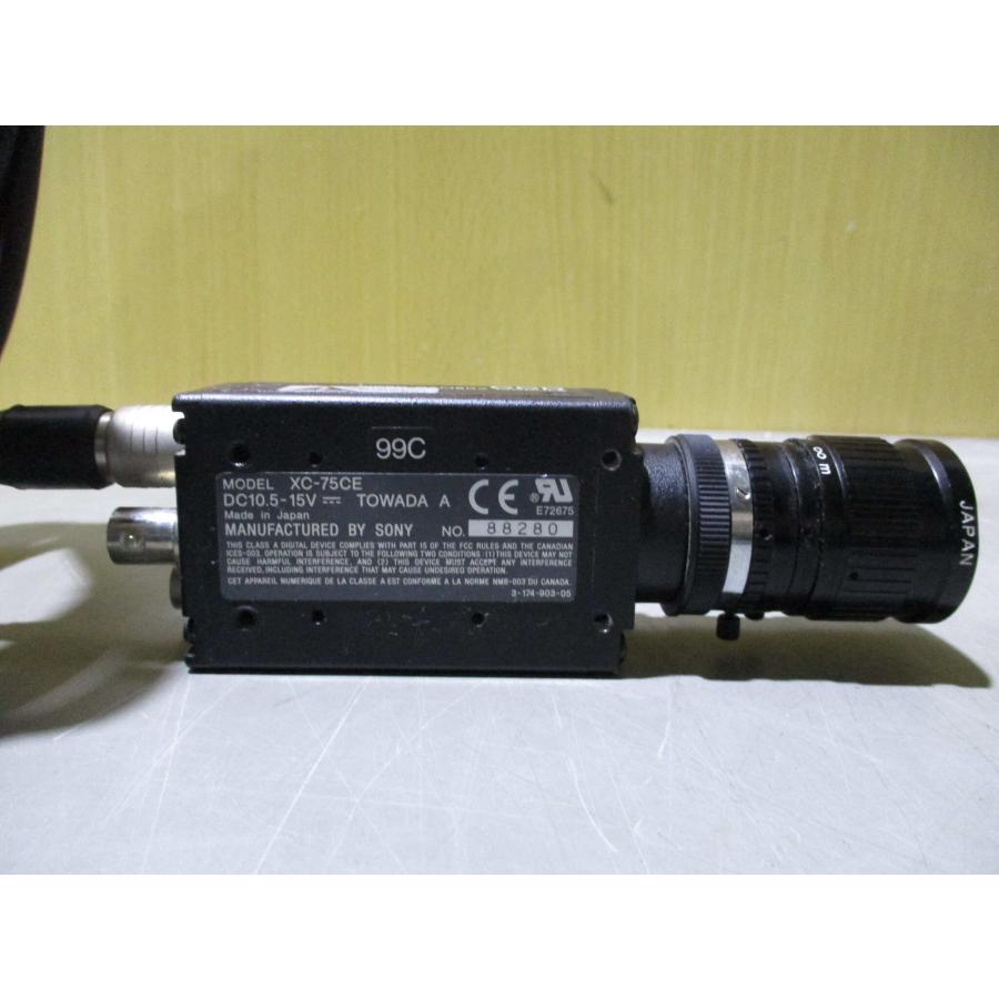 中古 SONY XC-75CE CCD Video Camera Module / TV LENS 50mm 1:1.8 (AAPR51125D124)｜growdetradingltd｜09