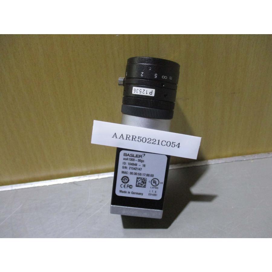 Basler acA1300-30gc カメラ レンズと電源アダプターセット 中古 Basler acA1300-30gc 130万画素GigEカメラ FA産業用/P12536