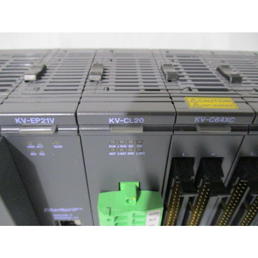 KEYENCE KV-5500 ＋ KV-CL20セット品 中古 KEYENCEコントローラセットKV-5500/KV-U7/KV-LE21V/KV-L21V/KV