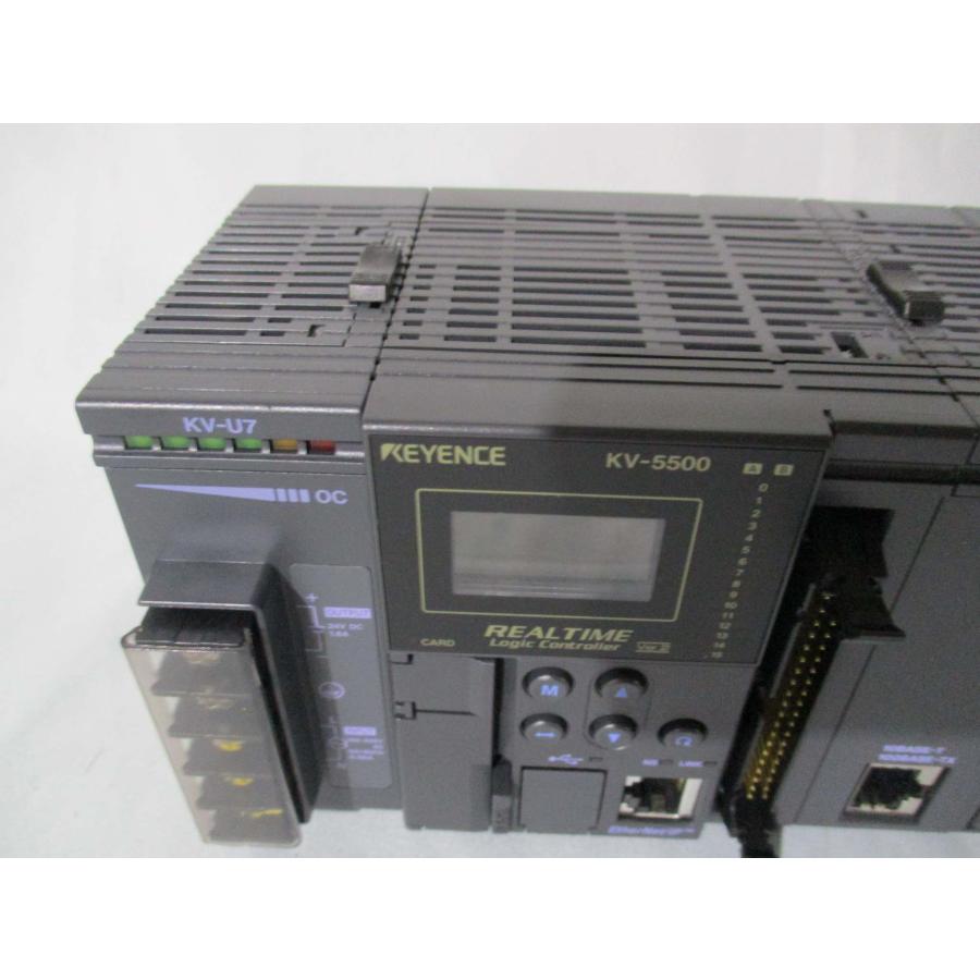 中古 KEYENCEコントローラセットKV-5500/KV-U7/KV-LE21V/KV-L21V/KV