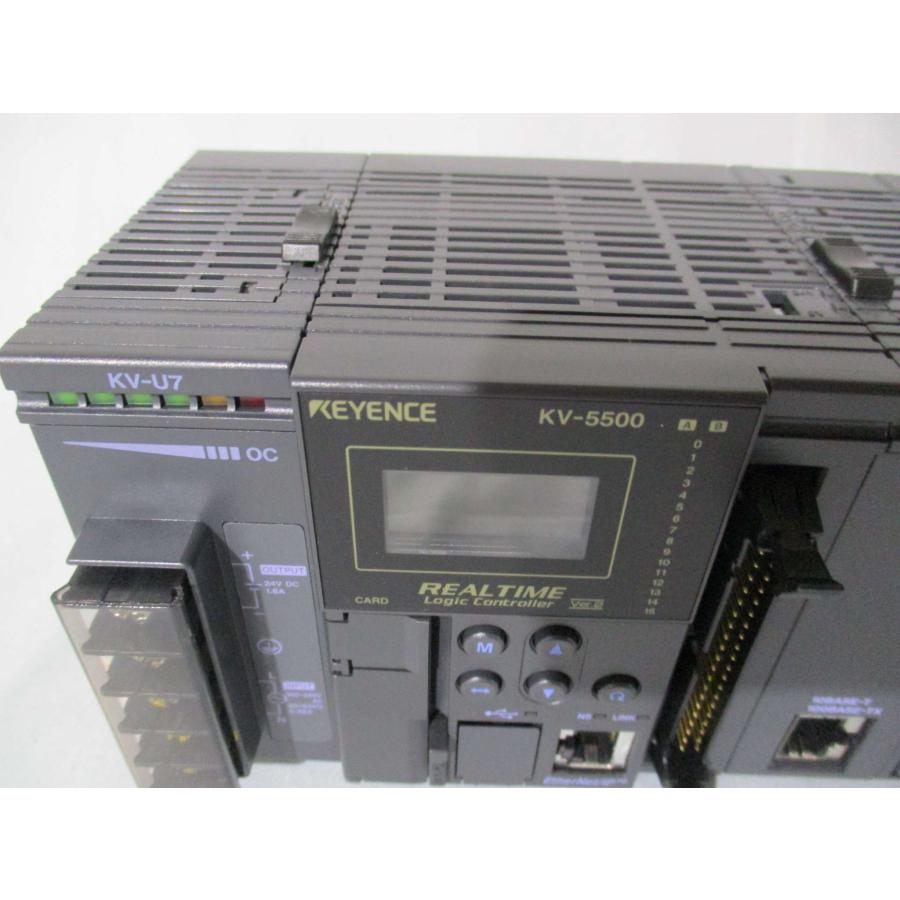 中古 KEYENCEコントローラセットKV-5500/KV-U7/KV-LE21V/KV-L21V