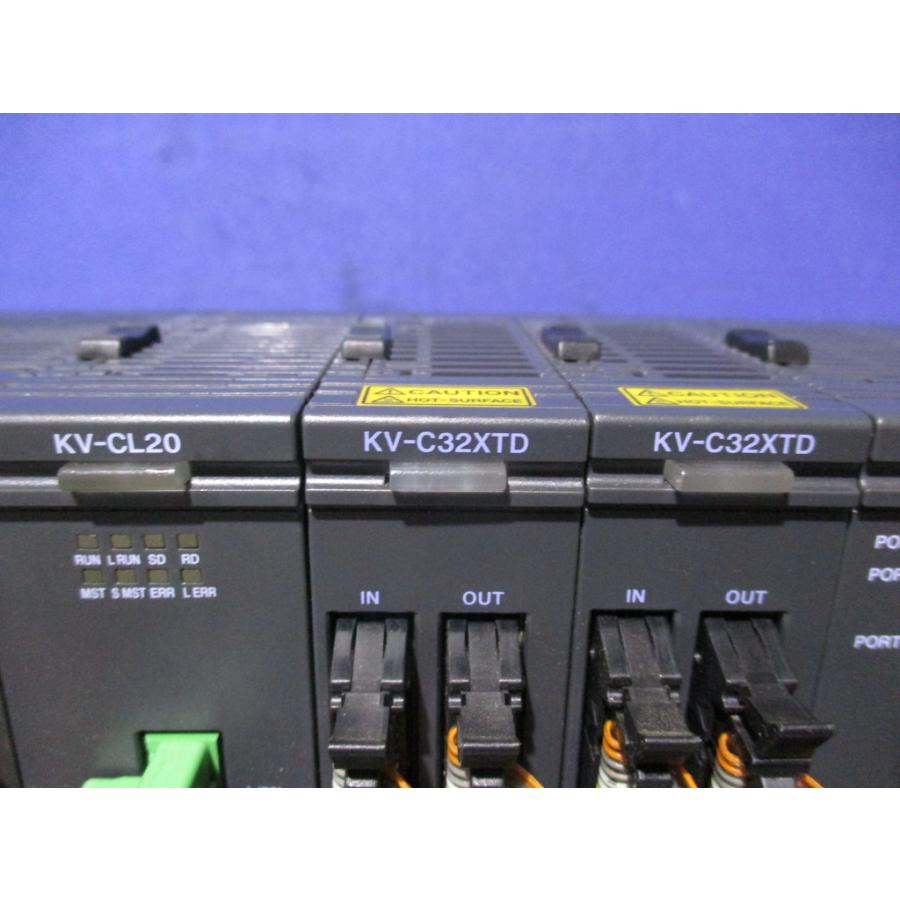中古 KEYENCEコントローラセット KV-3000/KV-CL20/KV-C32XTD*2/KV-L20V