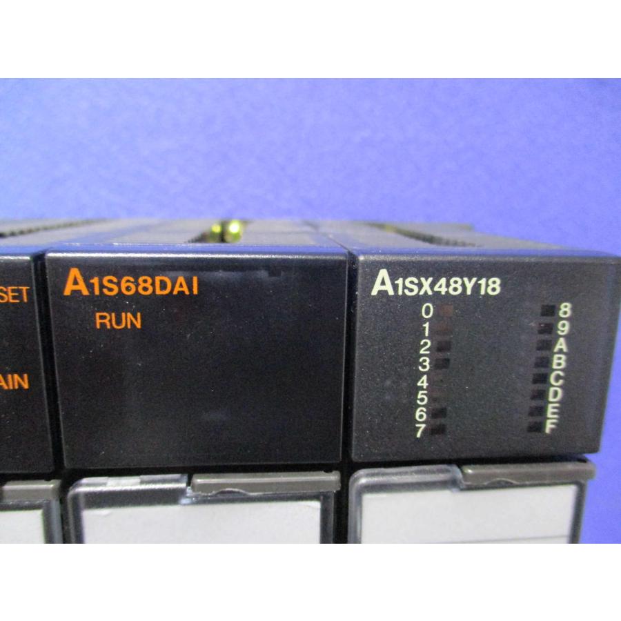中古 MITSUBISHI A1S61PN/A1SHCPU/A1SX40*2/A1SY10*2/A1S68AD/A1S64AD/A1S68DAI/A1SX48Y18(BAQR60803B007)