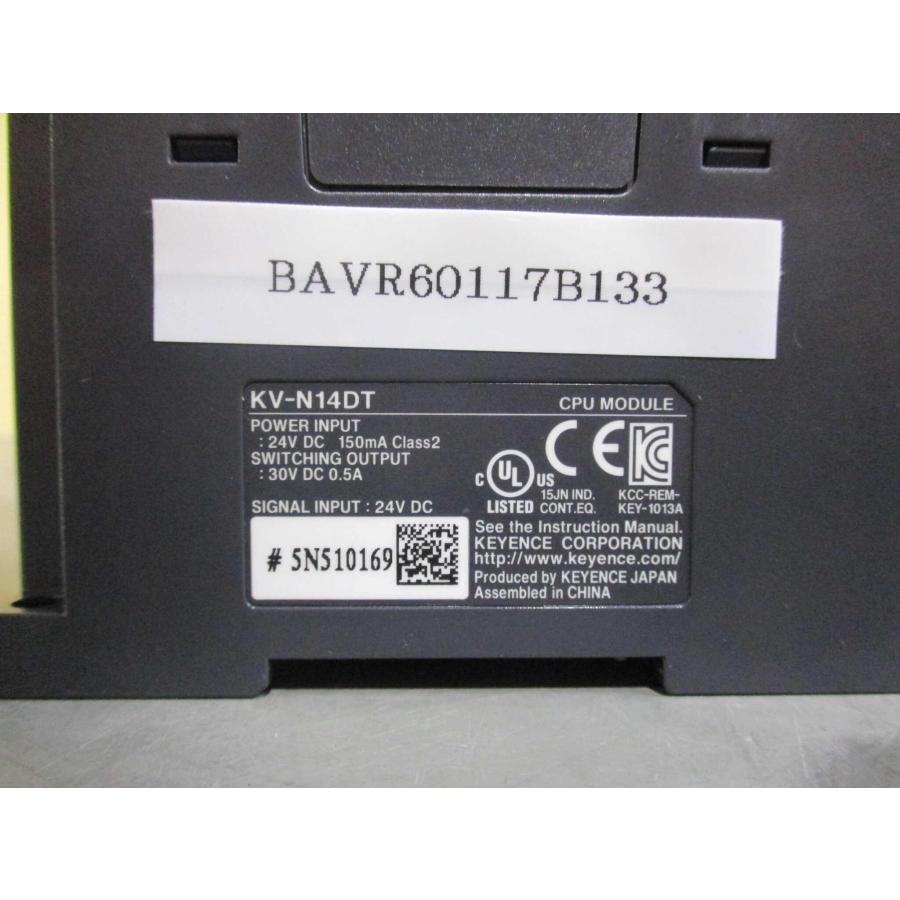 中古 KEYENCE KV-N14DT PLC基本ユニット DC電源タイプ トランジスタ