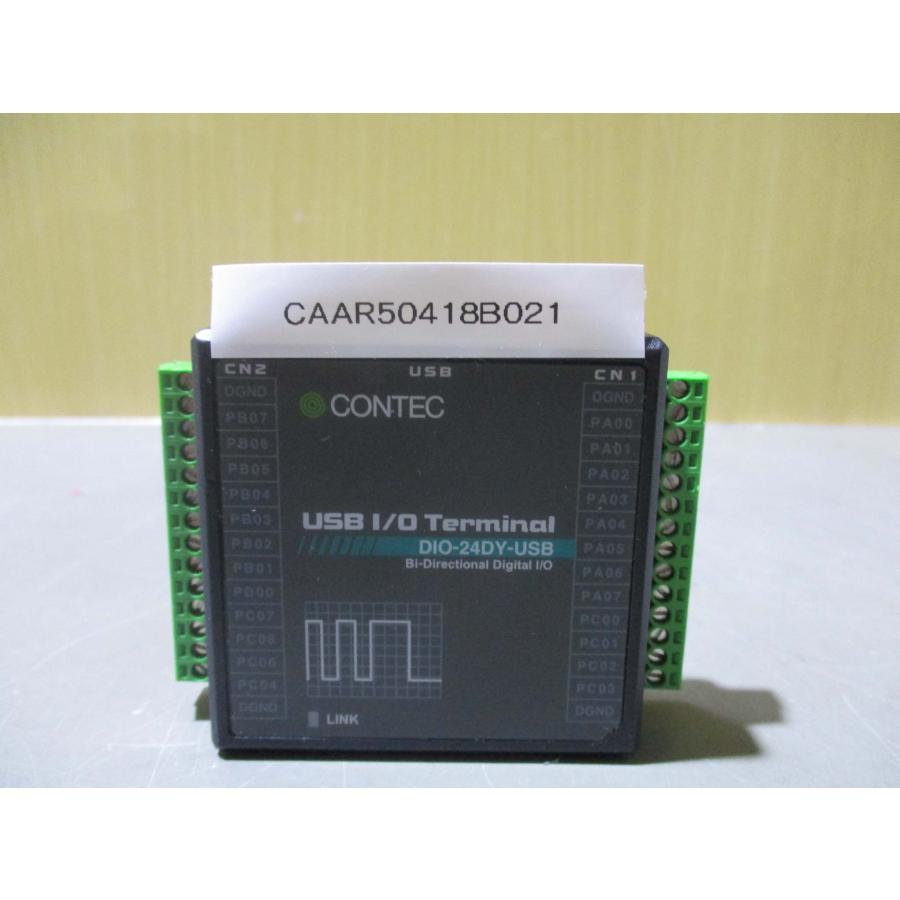 中古 CONTEC DIO-24DY-USB 非絶縁型双方向デジタル入出力ターミナル(CAAR50418B021 ...