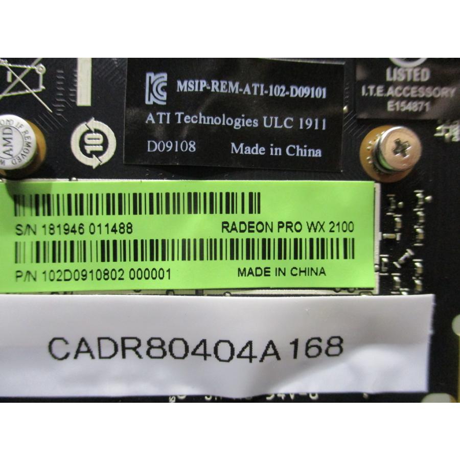 中古 AMD Radeon Pro WX2100 2GB GDDR5 ロープロ対応 グラフィック