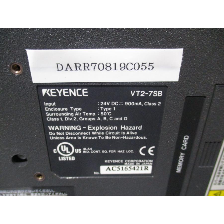 中古 KEYENCE VT2-7SB タッチパネル 通電OK (DARR70819C055
