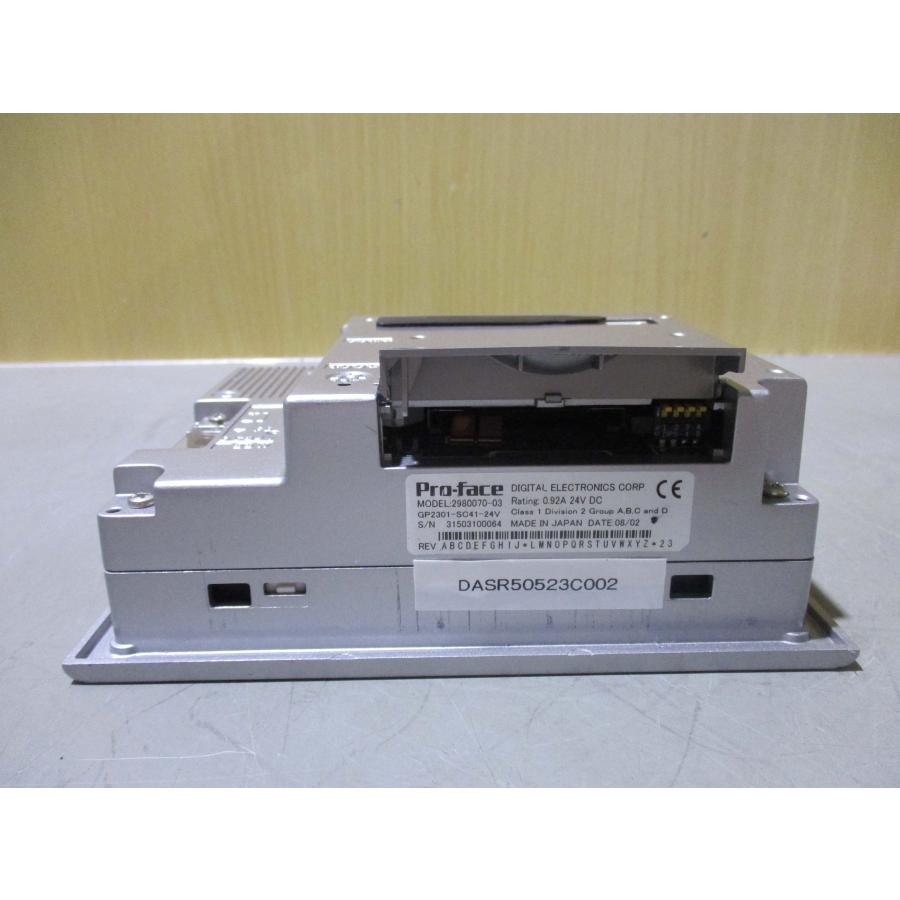 その他 Proface Model 2980070-03 GP2301-SC41-24V 中古 PRO-FACE 2980070-03 GP2301-SC41-24V タッチパネル表示器