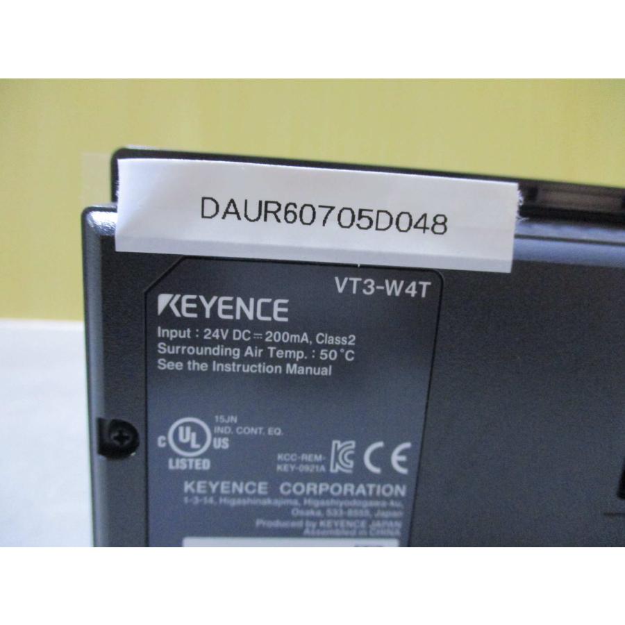 新古 KEYENCE VT3-W4T TFTカラー タッチパネル(DAUR60705D048 新古 KEYENCE VT3-W4T TFTカラー タッチパネル(DAUR60705D048