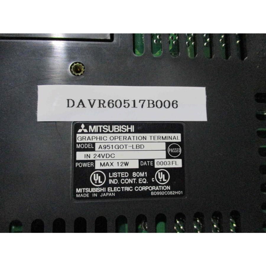 中古MITSUBISHI A951GOT-LBD GRAPHIC OPERATION TERMINAL 通電OK