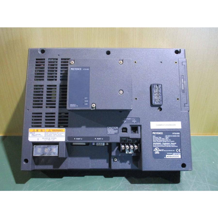 中古 KEYENCE タッチパネル VT3-S12 100-240VAC 50/60Hz 通電OK