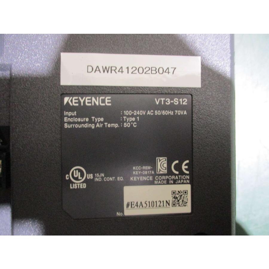 中古 KEYENCE タッチパネル VT3-S12 100-240VAC 50/60Hz 通電OK