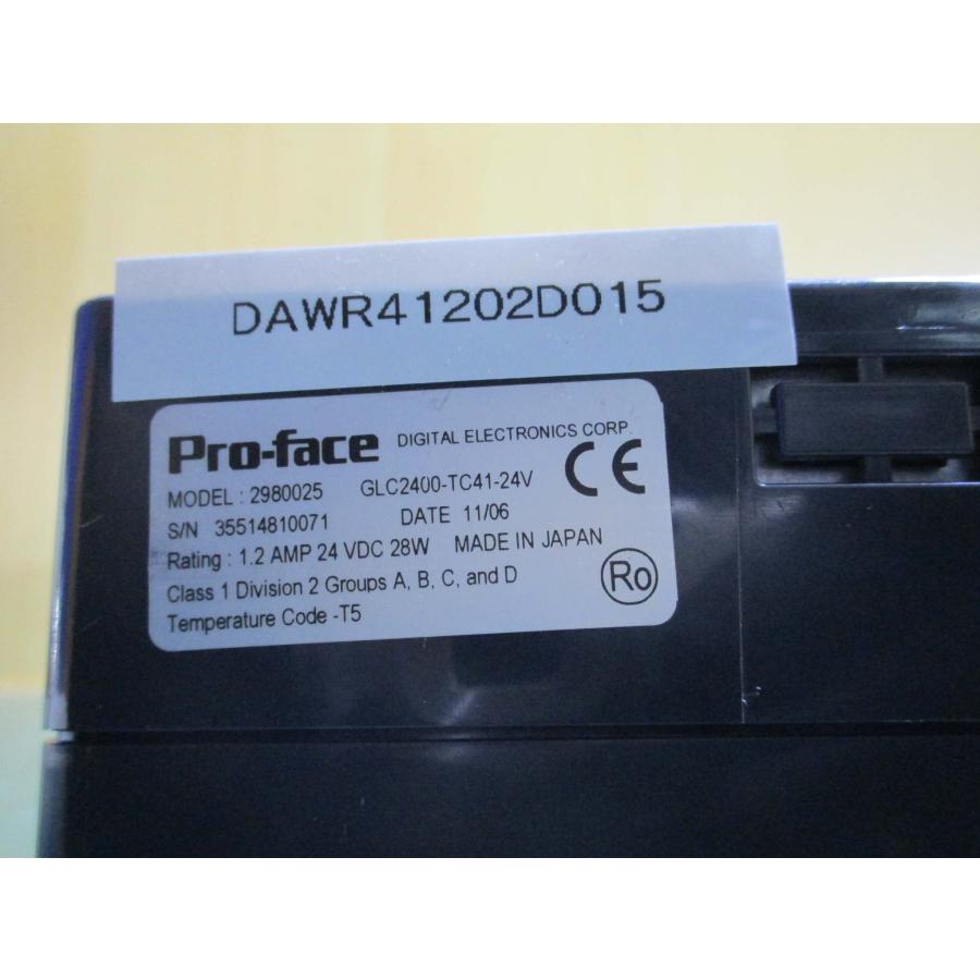 中古 Pro-face GLC2400-TC41-24V 2980025 プログラマブル表示器 通電OK