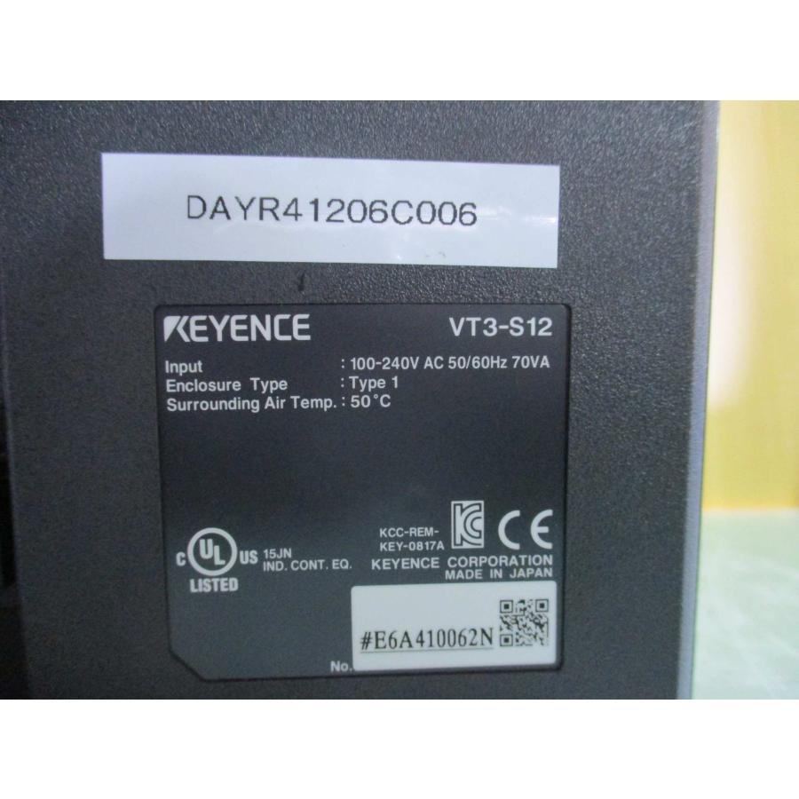 中古 KEYENCE VT3-S12 100-240V AC 50/60Hz+VT3-E3 通電OK