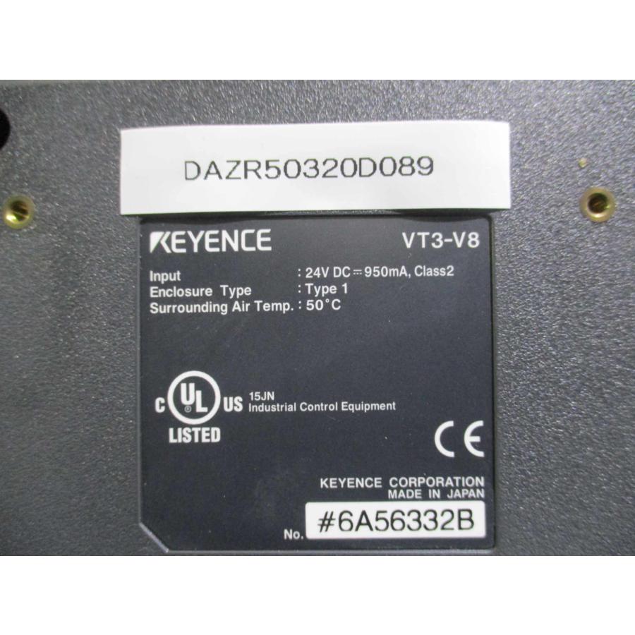 中古KEYENCE TOUCH PANEL VT3-V8 通電OK(DAZR50320D089
