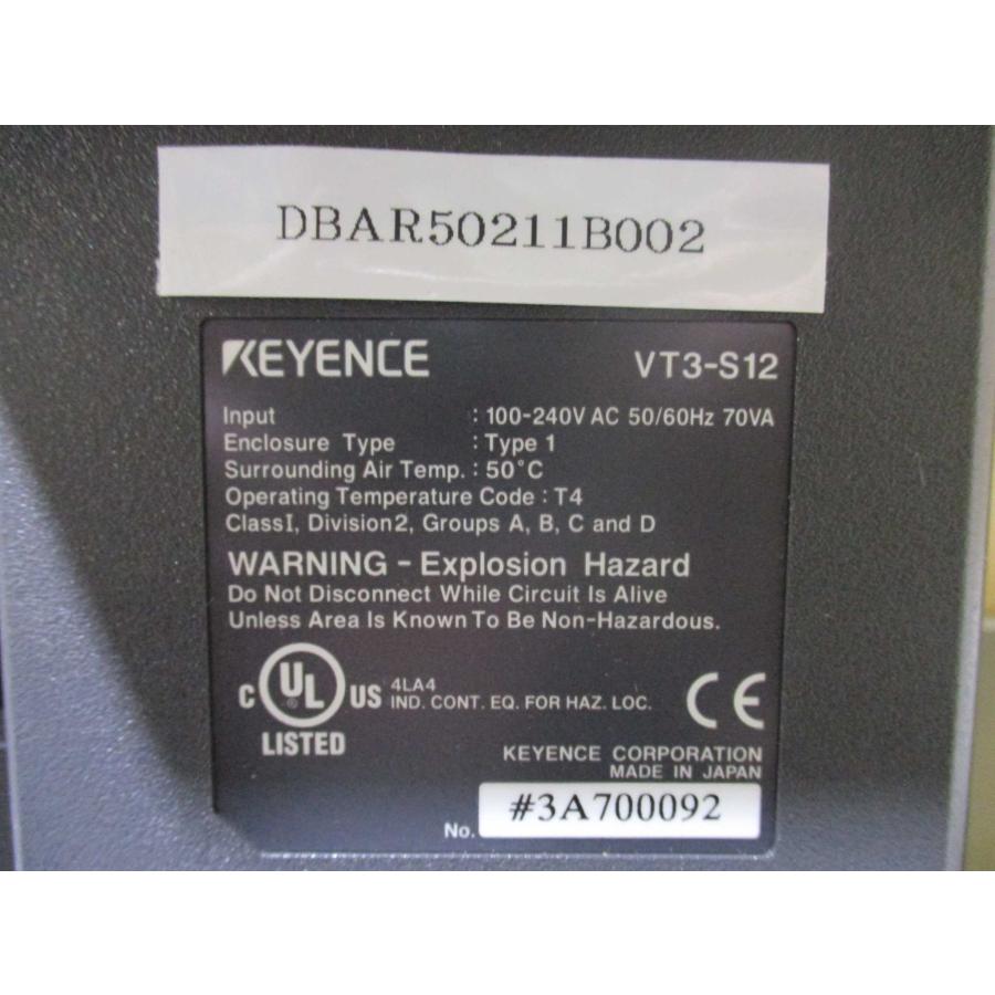 中古 KEYENCE タッチパネル VT3-S12 100-240VAC 50/60Hz 通電OK
