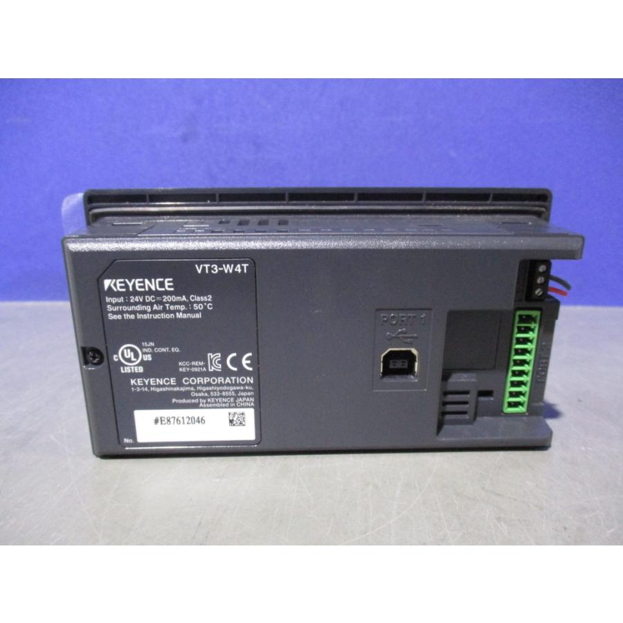 Keyence VT3-W4T タッチパネル(通電確認済み) 中古 KEYENCE VT3-W4T タッチパネル 通電OK (DBAR70818B033