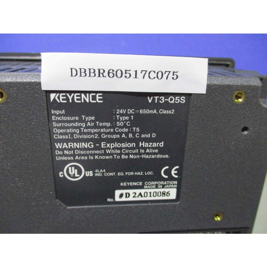 中古KEYENCE TOUCH PANEL DISPLAY VT3-Q5S 通電OK(DBBR60517C075