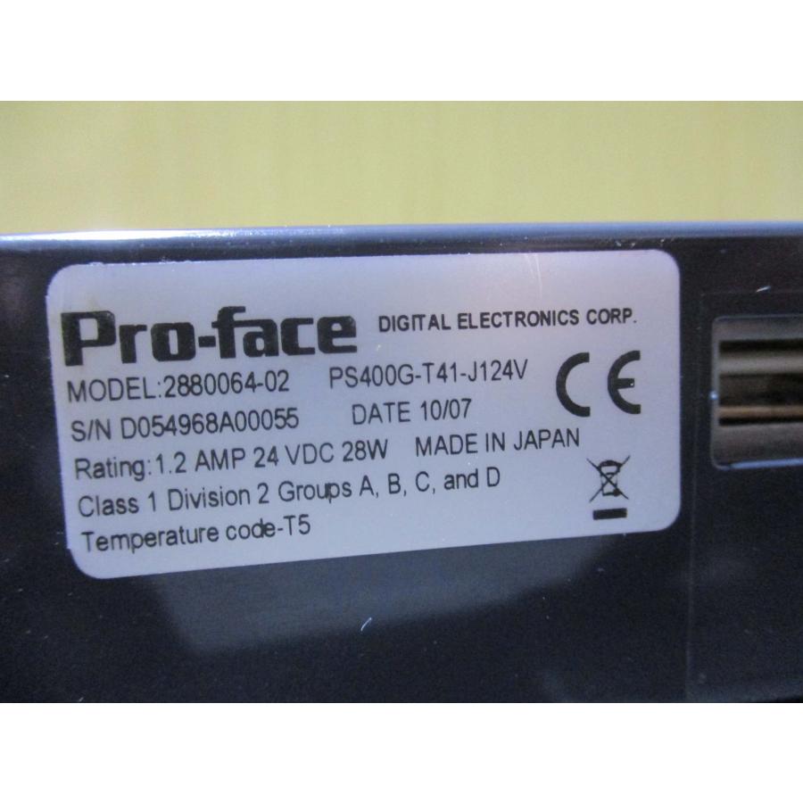 中古 Pro-face PS400G-T41-J124V 2880064-02 Touch panel 1.2MP 24VDC