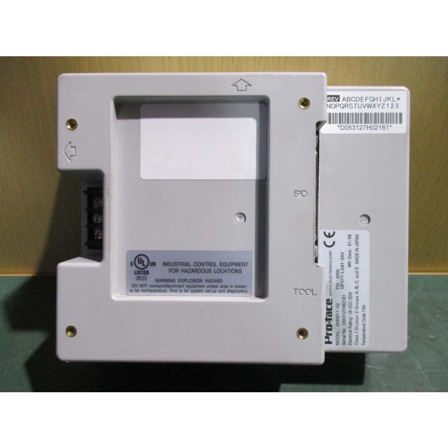 中古 PRO-FACE プログラマブル表示器 2880011-02 GP377-LG41-24V 中古 PRO-FACE プログラマブル表示器 2880011-02 GP377-LG41-24V