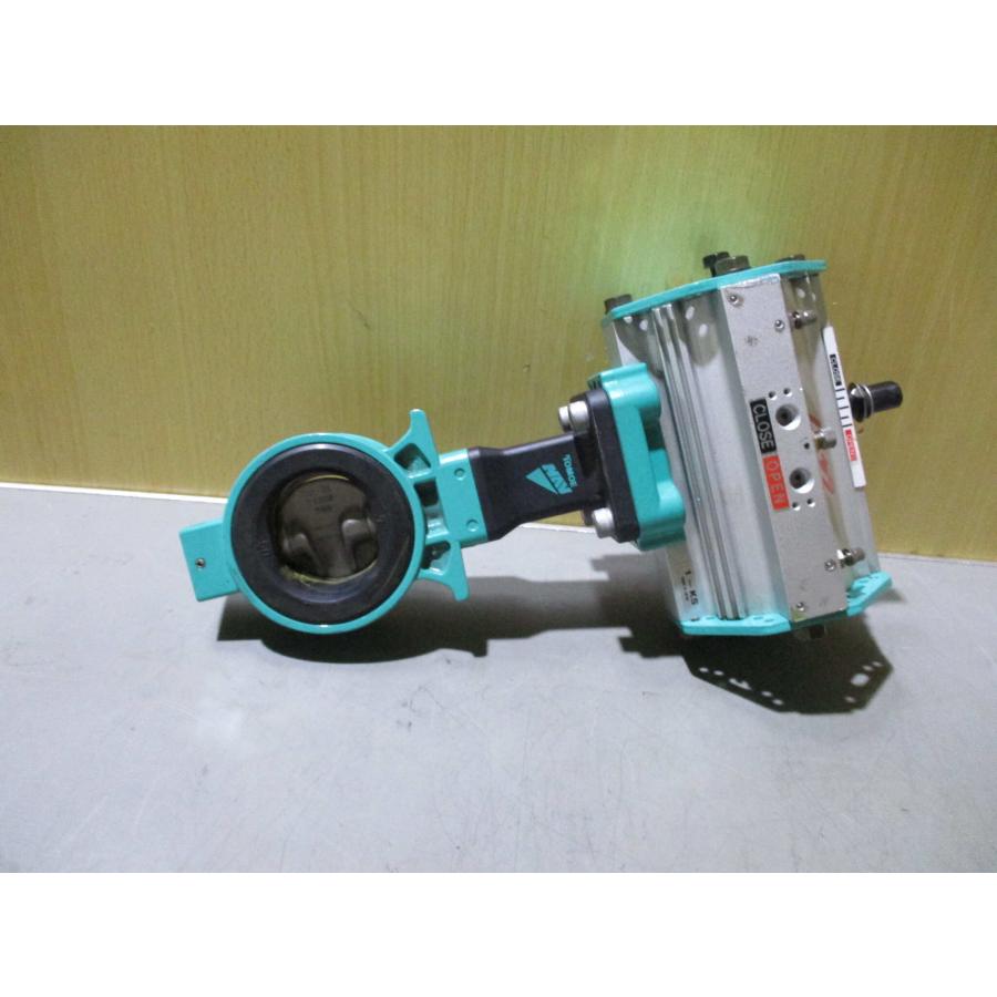中古 巴バルブ株式会社 1-KS エアーシリンダー バタフライバルブ 中古 巴バルブ株式会社 1-KS エアーシリンダー バタフライバルブ