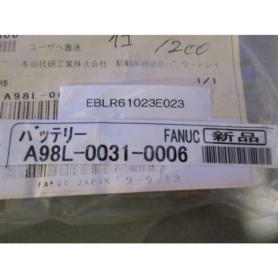 新古 FANUC A98L-0031-0006 バッテリー 4個 (EBLR61023E023