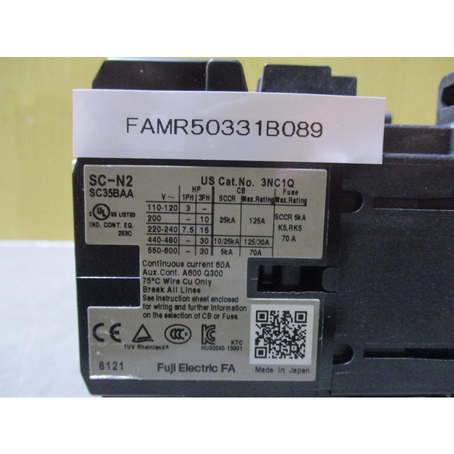新古 FUJI ELECTRIC SC-N2 SC35BAA 電磁接触器 4個(FAMR50331B089) : growdetrading ...