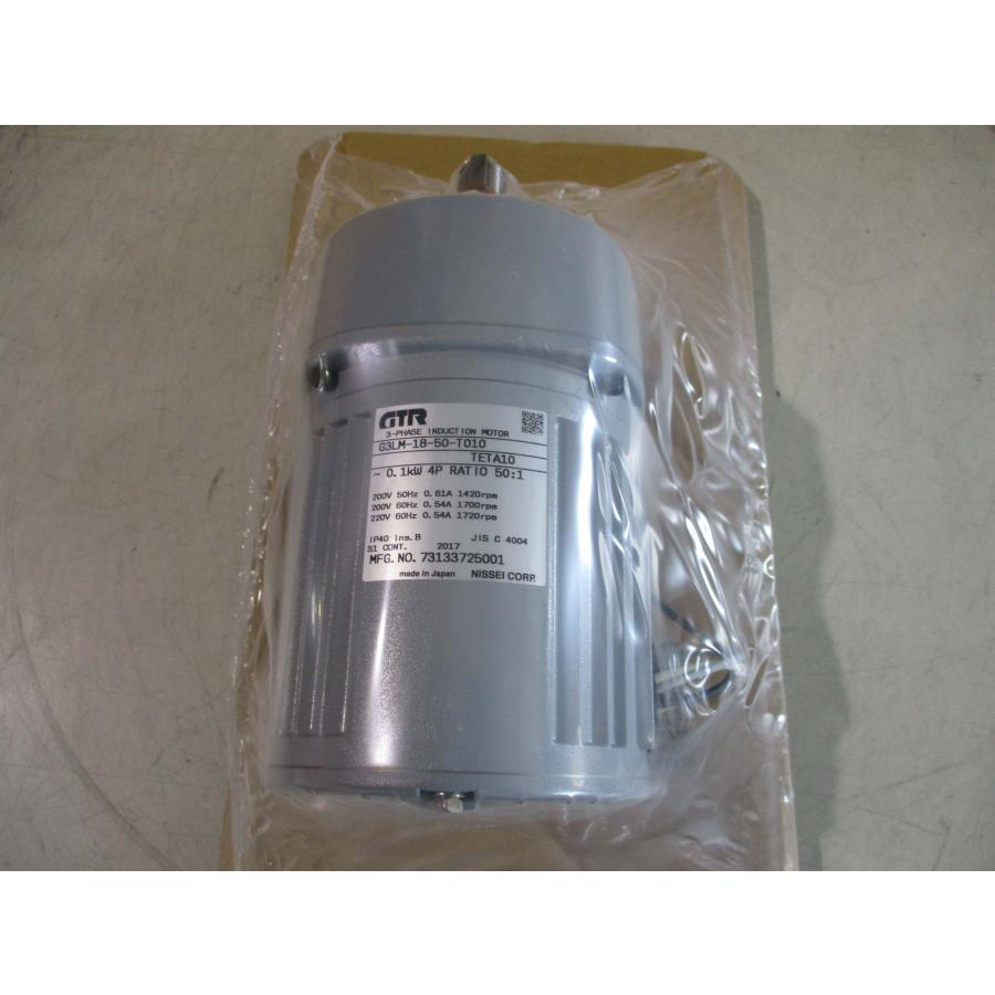 新古 NISSEI GTRギアモータ 3-PHASE INDUCTION MOTOR G3LM-18-50-T010