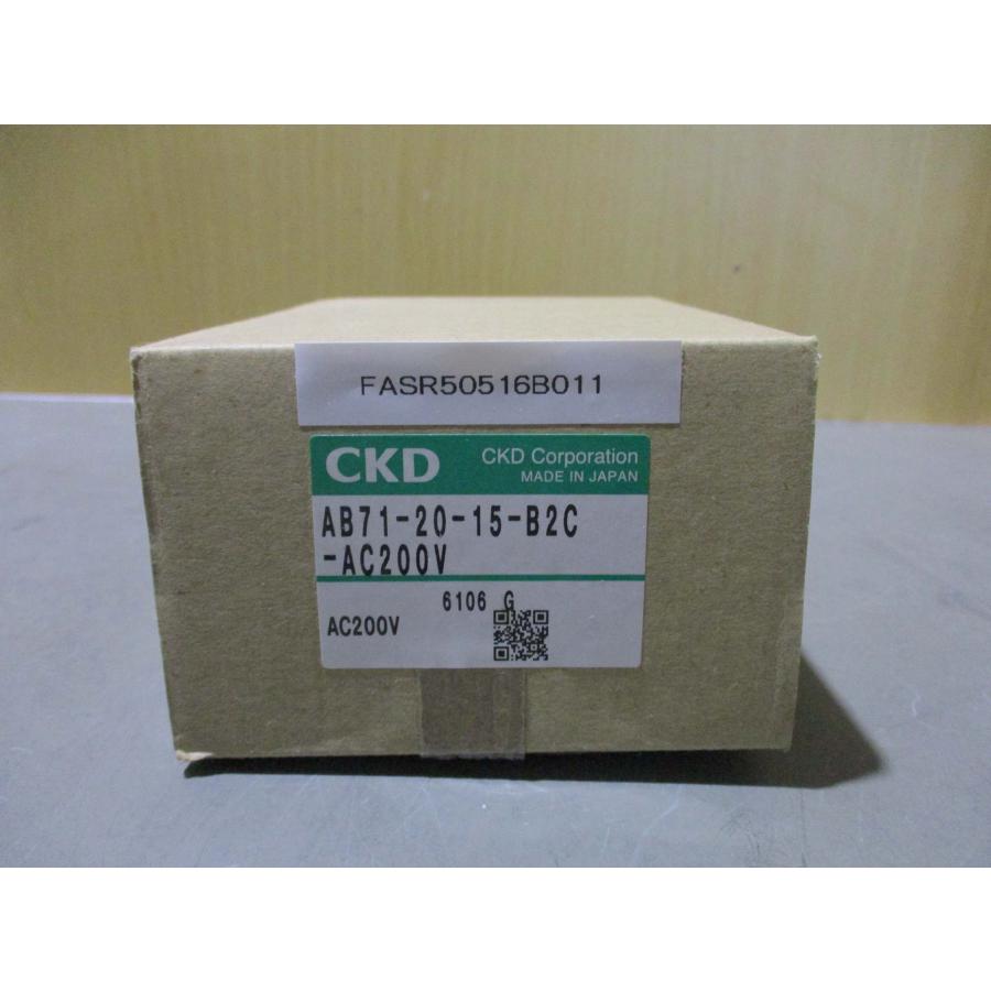 新古 CKD AB71-20-15-B2C-AC200V 大口径 直動式2ポート電磁弁