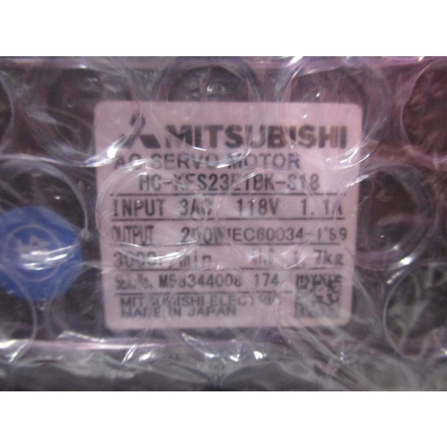 新古 MITSUBISHI AC SERVO MOTOR HC-KFS23E1BK-S18 200W(FBER50403C009)_3