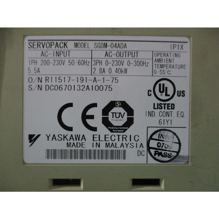 新古 YASKAWA SGDM-04ADA ACサーボパック 200V(FBFR50324C010