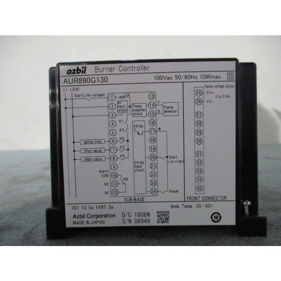 中古 アズビル バーナコントローラ AUR890G130(FBPR41129C038 中古 アズビル バーナコントローラ AUR890G130(FBPR41129C038