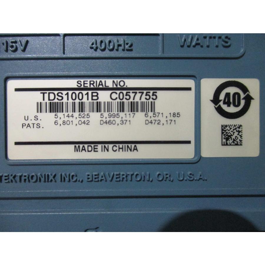 中古 Tektronix ２ch デジタルオシロスコープ TDS1001B 40MHz 500MS/s 通電OK(GAAR41208B007)｜growdetradingltd｜03