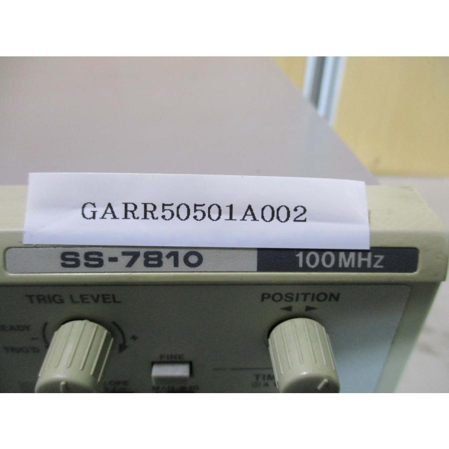 中古 IWATSU OSCILLOSCOPE SS-7810 オシロスコープ 100MHz 通電 中古 IWATSU OSCILLOSCOPE SS-7810 オシロスコープ 100MHz 通電