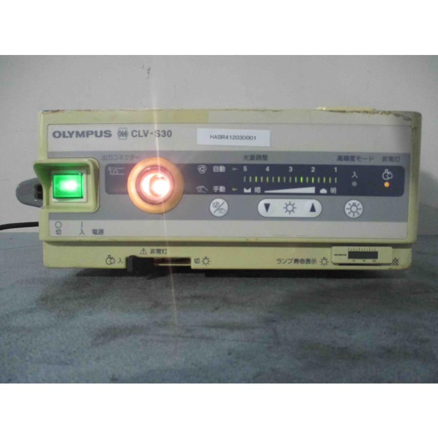 中古 OLYMPUS Light source CLV-S30 OES高輝度光源装置 100V 6.5A 通電