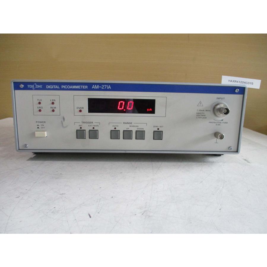 永久保証  TOADK DIGITAL PICOAMMETER AM-271A デジタルピコアンメーター AC 100V 通電OK＜送料別＞(HAXR41224C015)