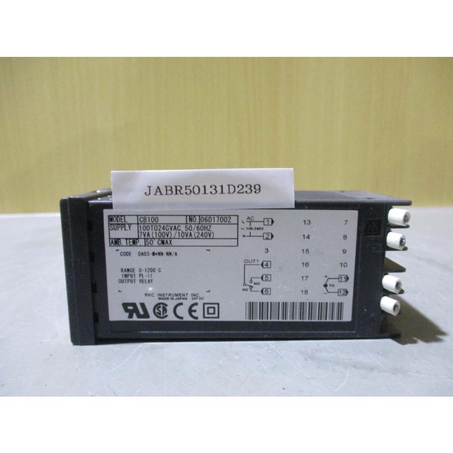 中古 RKC TEMPERATURE CONTROLLER CB100 温度調節器(JABR50131D239 ...